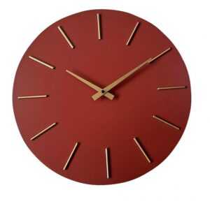 BIZZOTTO Nástěnné hodiny TIMELINE cihlové 40 cm